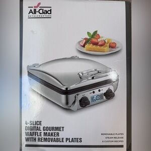 All Clad 4 Slice Digital Gourmet Waffle Maker- Main Body ONLY 1/3